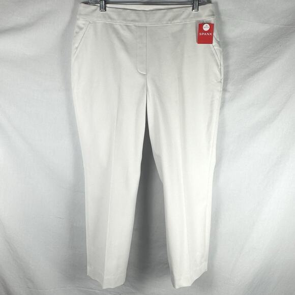 NEW Spanx Silver Linings Slim Straight Pants Sz PL Petite L Classic White 20372Q - Picture 1 of 8